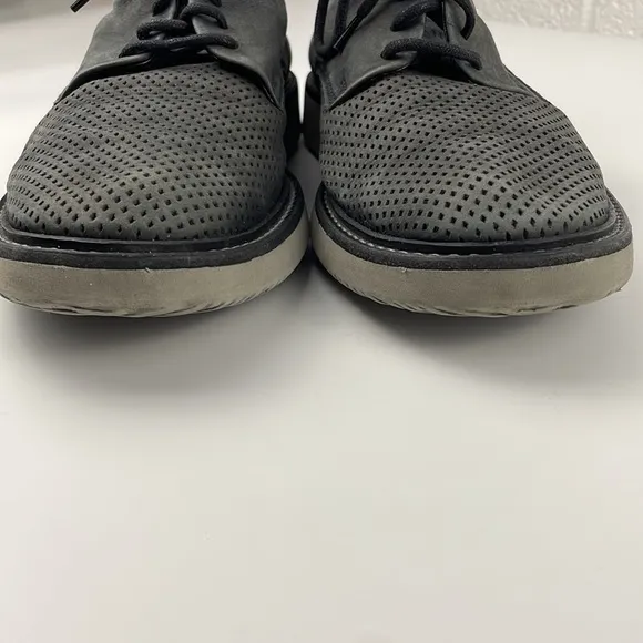 Hogan | Nubuck Suede Laser Cut Perforated Oxford Lace Up Golf Shoes Men's 8 Gray