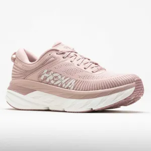 Hoka Bondi 7 Peach Whip/White Ultra Everyday Running Sneakers Size 8 Wide