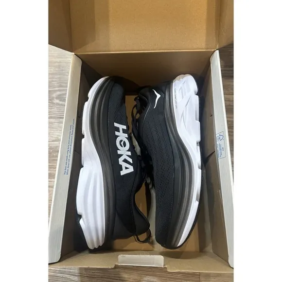 Hoka Bondi 8 Black White Men's Shoe Size 11D Brand New 100% Authentic!