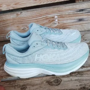 Hoka Bondi 8 Blue Athletic Shoes with Cushioned Support
