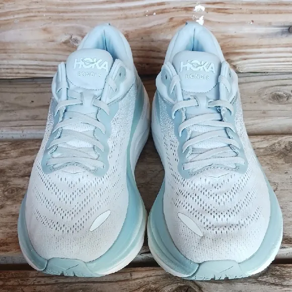 Hoka Bondi 8 Blue Athletic Shoes with Cushioned Support