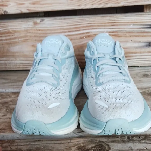 Hoka Bondi 8 Blue Athletic Shoes with Cushioned Support