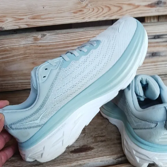 Hoka Bondi 8 Blue Athletic Shoes with Cushioned Support