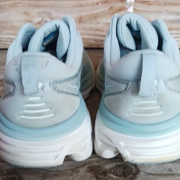 Hoka Bondi 8 Blue Athletic Shoes with Cushioned Support