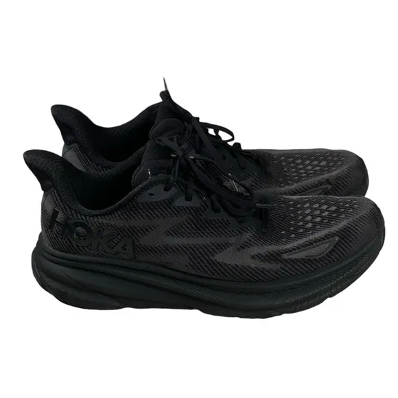Hoka Clifton 9 All Black Men’s‎ Sz 12.5 D Running Shoes