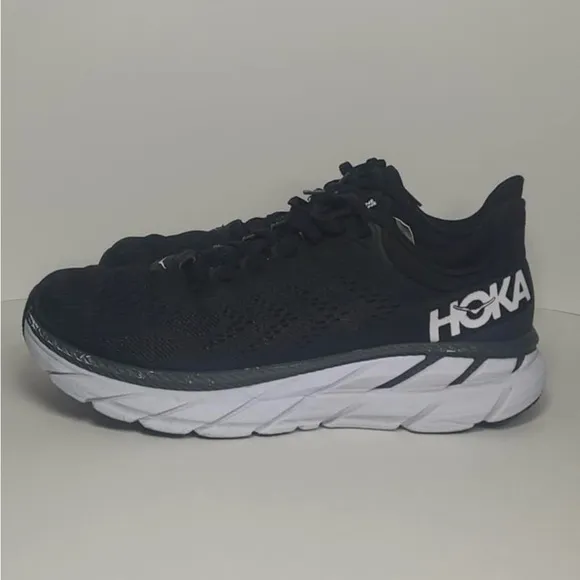 HOKA Clifton Women’s Black Running Shoes 10