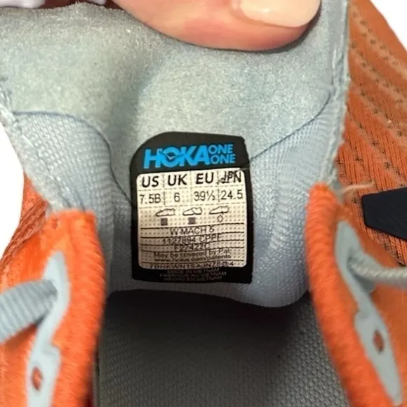 HOKA Mach 7 Women's Camellia Peach Running Shoes Size 7.5