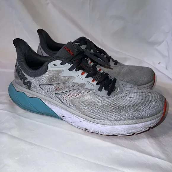 Hoka One One Arahi 5 Mens Running Shoes Size 9.5D (Medium) Harbor Mist Aquarelle