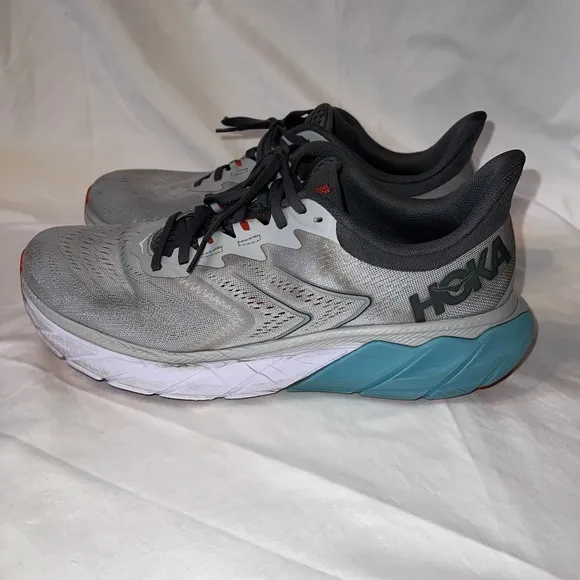 Hoka One One Arahi 5 Mens Running Shoes Size 9.5D (Medium) Harbor Mist Aquarelle