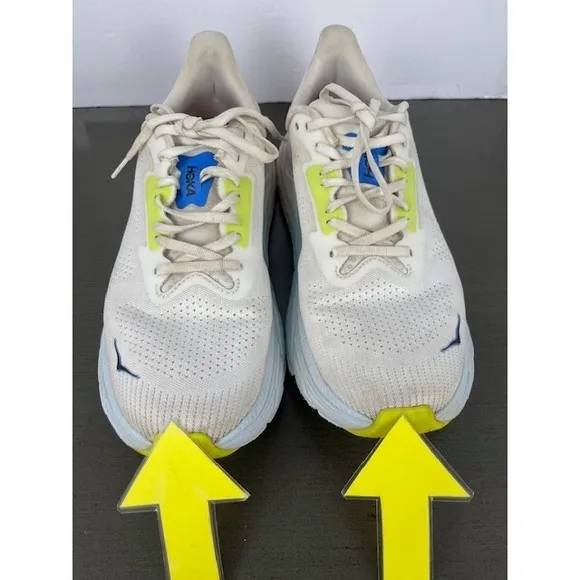 Hoka One One Arahi 7 Running Shoes Men Size 9.5D White 114850 BVR Fair