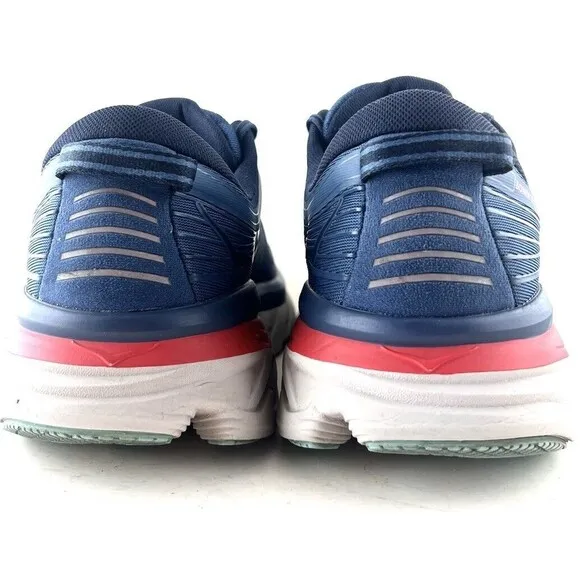 Hoka One One Bondi 7 Blue Lace Up Men’s Running Shoes Size 12.5