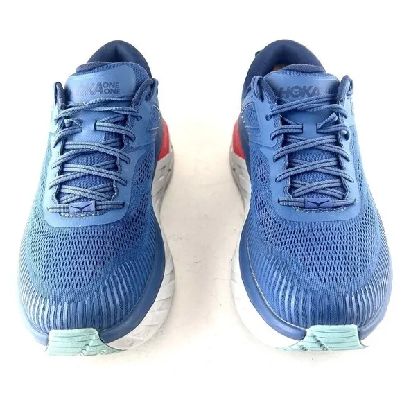 Hoka One One Bondi 7 Blue Lace Up Men’s Running Shoes Size 12.5
