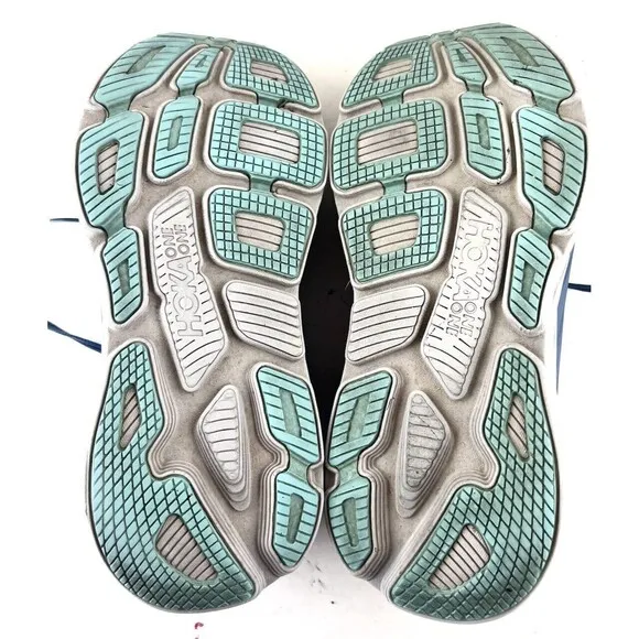 Hoka One One Bondi 7 Blue Lace Up Men’s Running Shoes Size 12.5