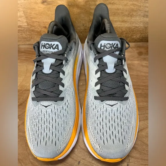 Hoka One One Clifton 8 Mens Size 9 Running Shoes Sneakers Blue Fog Plein Air