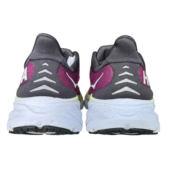 Hoka One One Clifton 8 Women’s Running Shoes Magenta Yellow White Size 8B