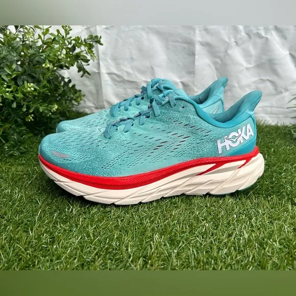 Hoka One One Clifton 8Color Teal/ Aquarelle women size 8.5 New