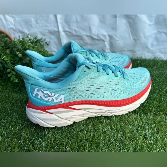 Hoka One One Clifton 8Color Teal/ Aquarelle women size 8.5 New