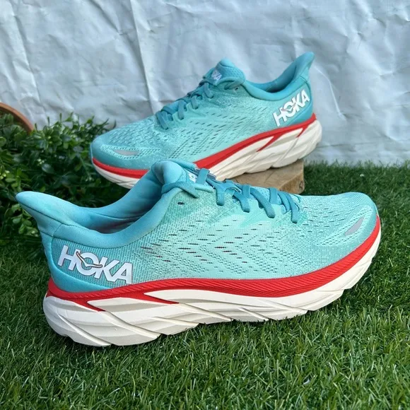 Hoka One One Clifton 8Color Teal/ Aquarelle women size 8.5 New