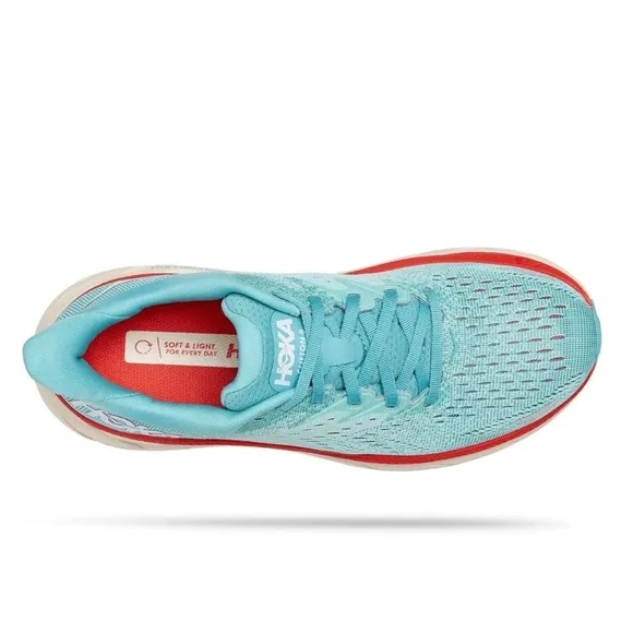 Hoka One One Clifton 8Color Teal/ Aquarelle women size 8.5 New