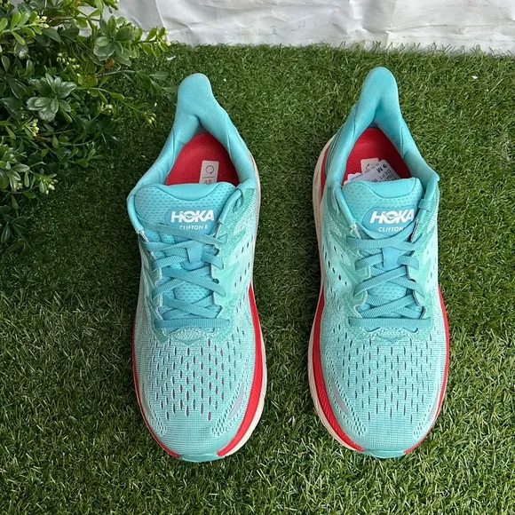 Hoka One One Clifton 8Color Teal/ Aquarelle women size 8.5 New