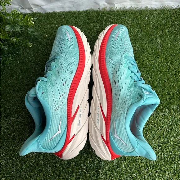 Hoka One One Clifton 8Color Teal/ Aquarelle women size 8.5 New