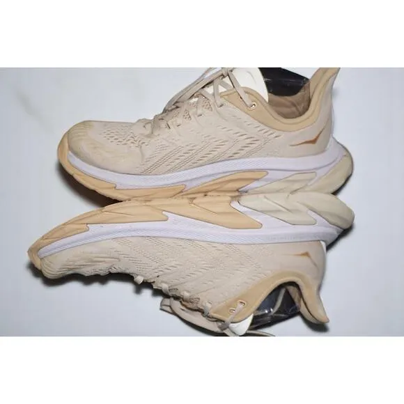 HOKA ONE ONE Clifton Edge Men’s Size 8.5 | Cream Beige Running Shoes 1110510 AMB