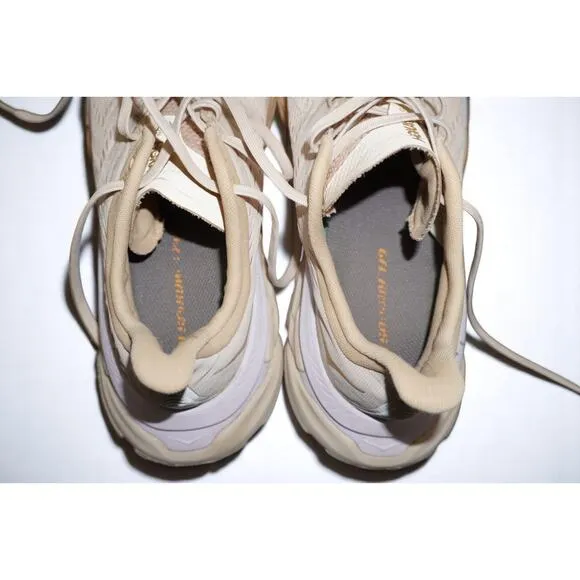 HOKA ONE ONE Clifton Edge Men’s Size 8.5 | Cream Beige Running Shoes 1110510 AMB