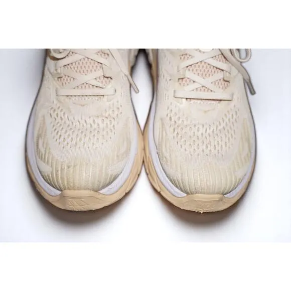 HOKA ONE ONE Clifton Edge Men’s Size 8.5 | Cream Beige Running Shoes 1110510 AMB