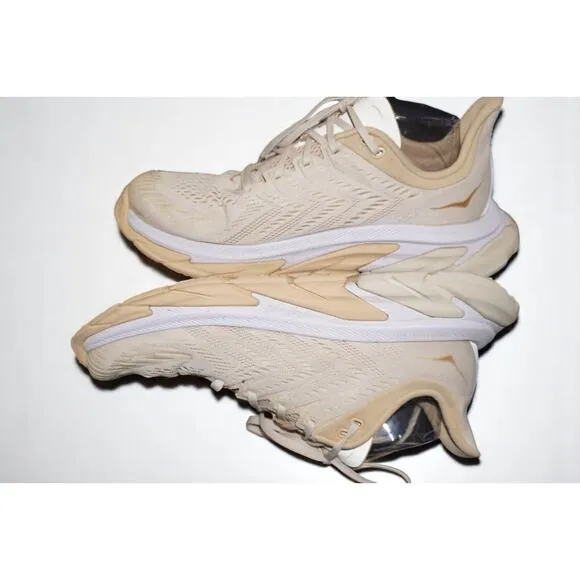 HOKA ONE ONE Clifton Edge Men’s Size 8.5 | Cream Beige Running Shoes 1110510 AMB