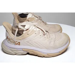 HOKA ONE ONE Clifton Edge Men’s Size 8.5 | Cream Beige Running Shoes 1110510 AMB