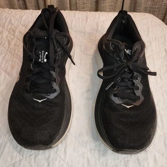 Hoka One One Gaviota 5 Running Shoes Black Sneaker 1134235 Women's 8 B Comfort
