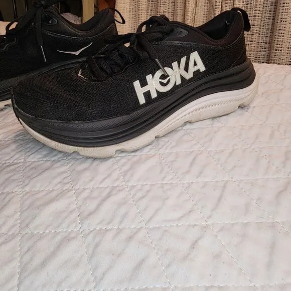 Hoka One One Gaviota 5 Running Shoes Black Sneaker 1134235 Women's 8 B Comfort