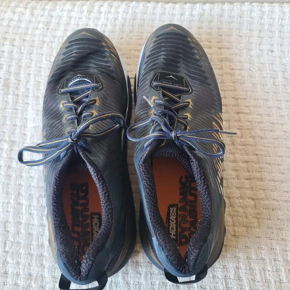 Hoka One One MARAHI Black Gold Ultra Marathon Running Shoes Men's Size 10.5