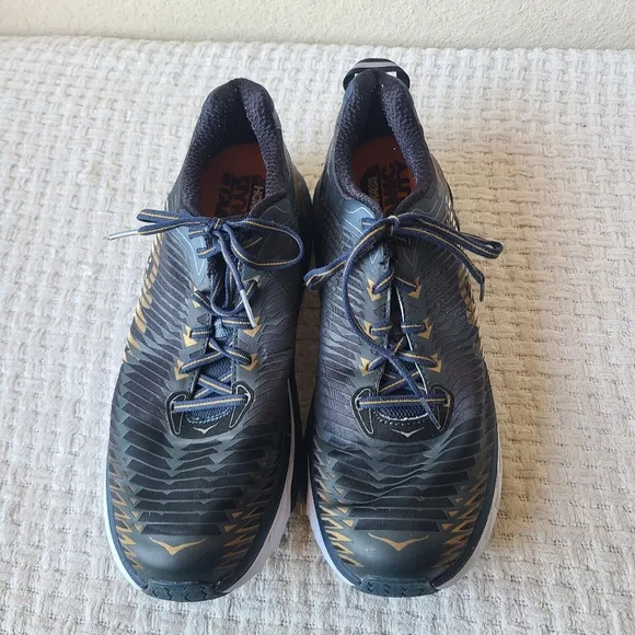 Hoka One One MARAHI Black Gold Ultra Marathon Running Shoes Men's Size 10.5
