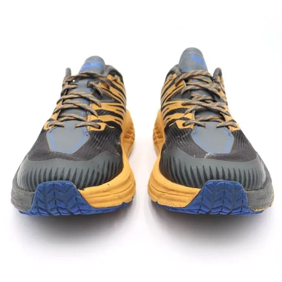 Hoka One One Speedgoat 4‎ Mens 9.5 US Gray Gold TrailRunning Shoes 1106525 CGYW