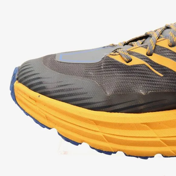Hoka One One Speedgoat 4‎ Mens 9.5 US Gray Gold TrailRunning Shoes 1106525 CGYW