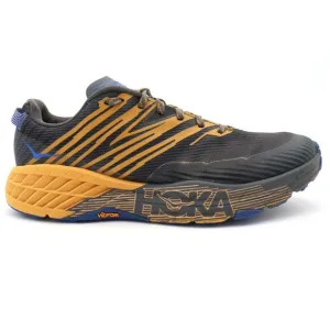 Hoka One One Speedgoat 4‎ Mens 9.5 US Gray Gold TrailRunning Shoes 1106525 CGYW
