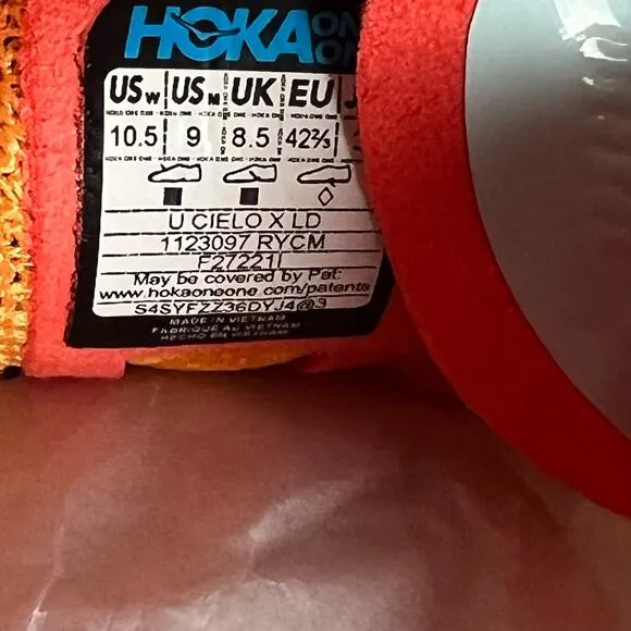 Hoka One One U Cielo XLD Running Athletic Shoes Men Size 9