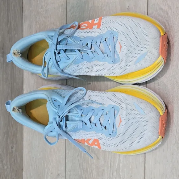 Hoka One One Women Bondi 8 Running Shoes Sneakers Sz 11B