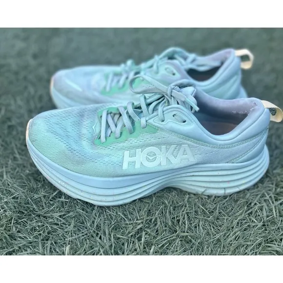 Hoka One One Women's BONDI 8 Lime Glow Lemonade 1127952 LMG Sz 9 or 9B