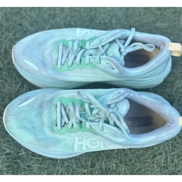 Hoka One One Women's BONDI 8 Lime Glow Lemonade 1127952 LMG Sz 9 or 9B