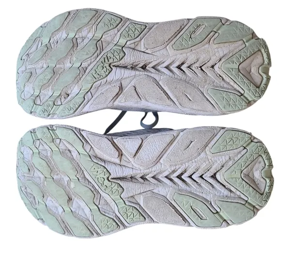 Hoka One One Women's Sneakers - Light Blue and Orange