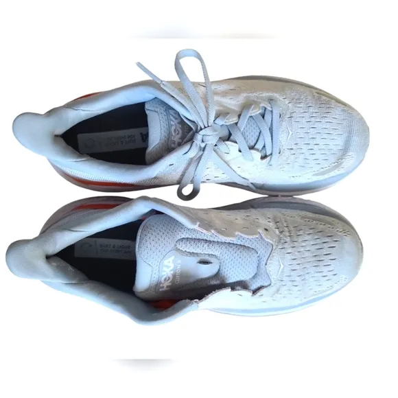 Hoka One One Women's Sneakers - Light Blue and Orange