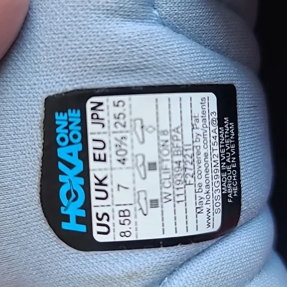 Hoka One One Women's Sneakers - Light Blue and Orange