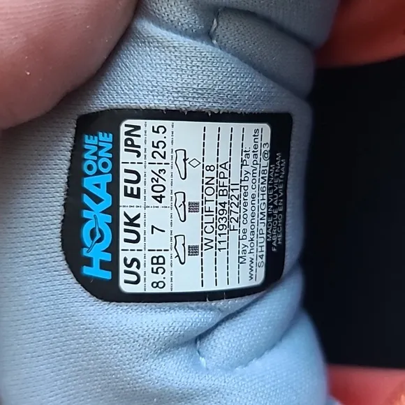 Hoka One One Women's Sneakers - Light Blue and Orange