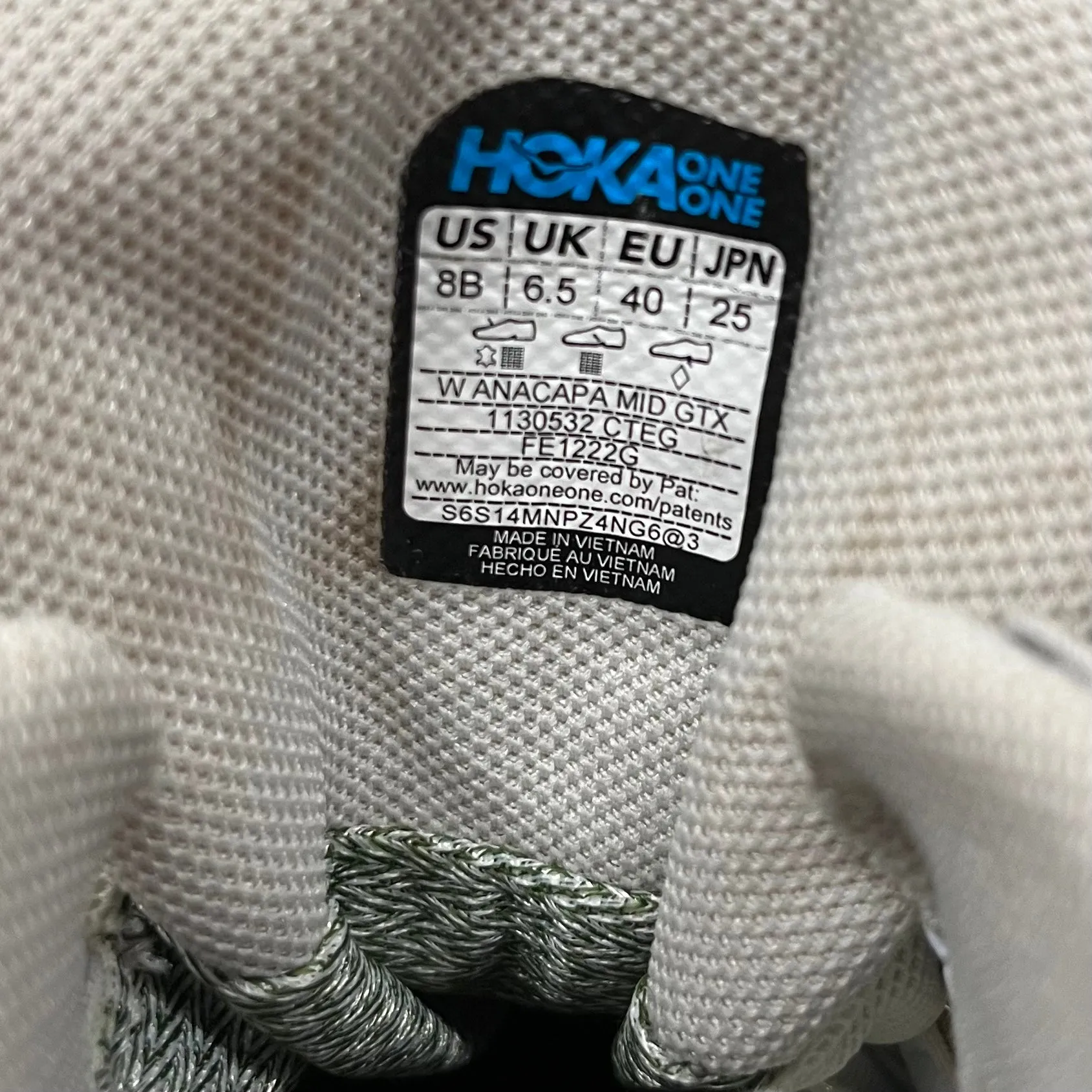 HOKA ONE ONE/Trekking Boots/US 8/Nylon/CRM/Vibram One One