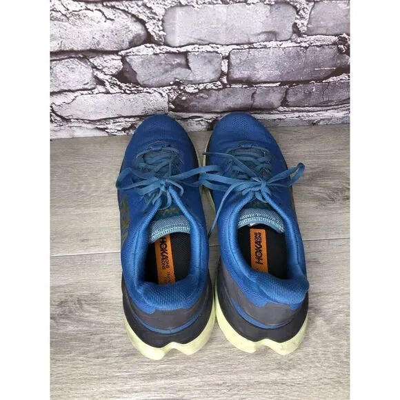 Hoka One One Mach 4 Blue Coral Synthetic Lace Up Running Shoes Men 9.5D US/43.3