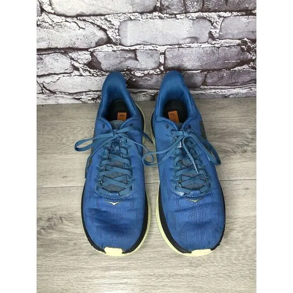 Hoka One One Mach 4 Blue Coral Synthetic Lace Up Running Shoes Men 9.5D US/43.3