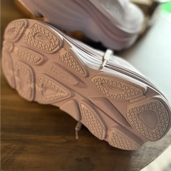 Hoka Pink and Purple Athletic Shoes with Chunky Design