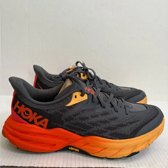 HOKA Speedgoat 5  Men's Running Shoes - Black and Orange
